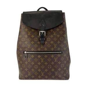 LOUIS VUITTON Black Monogram Leather Backpack